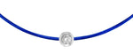 Silver Bezel - Cobalt Blue Cord Bracelet
