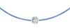 Silver Bezel - Light Blue Cord Bracelet