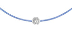 Silver Bezel - Light Blue Cord Bracelet