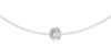Silver Bezel - White Cord Bracelet